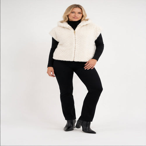 Faux Fur Bodywarmer – Model 40922