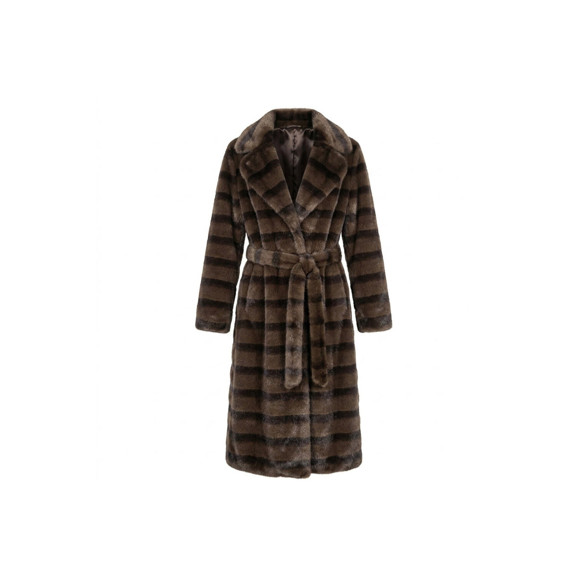 Lange Faux Fur Jas - Ceintuur