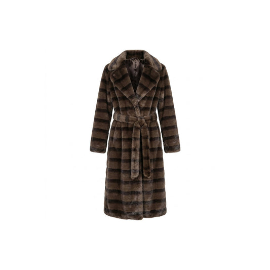 Lange Faux Fur Jas - Ceintuur
