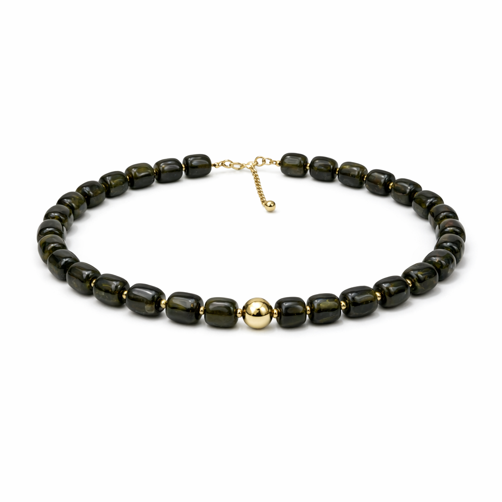 HS Ketting - Met Gouden Touch - statement detail - 14 kleuren - SIDE