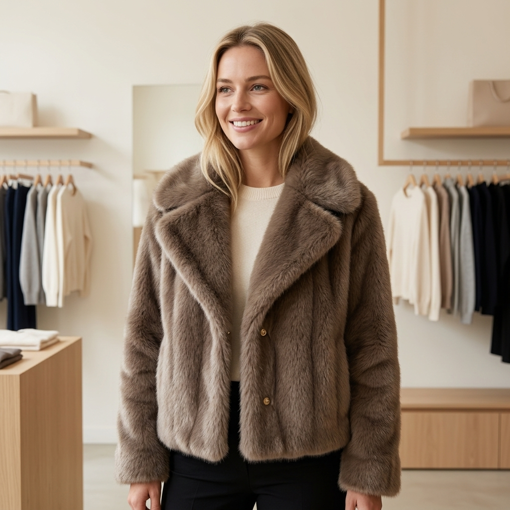 Faux Fur Jas – Model 41186