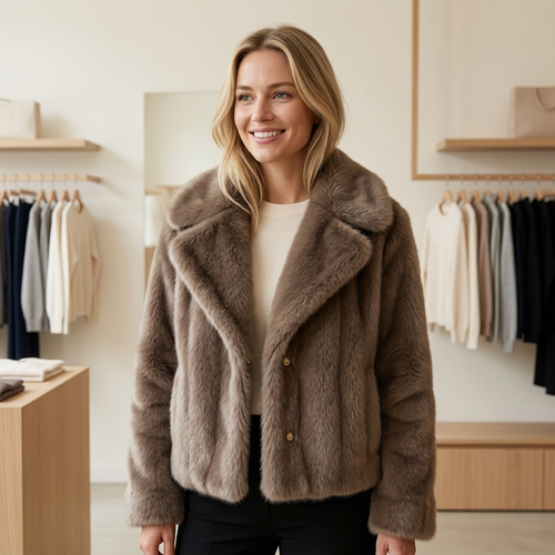 Faux Fur Jas – Model 41186