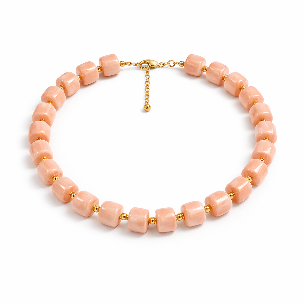 HS Ketting - Met Gouden Touch - statement detail - 14 kleuren - BACK