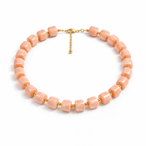 HS Ketting - Met Gouden Touch - statement detail - 14 kleuren - BACK