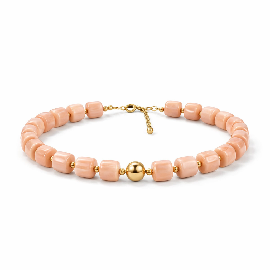 HS Ketting - Met Gouden Touch - statement detail - 14 kleuren - SIDE