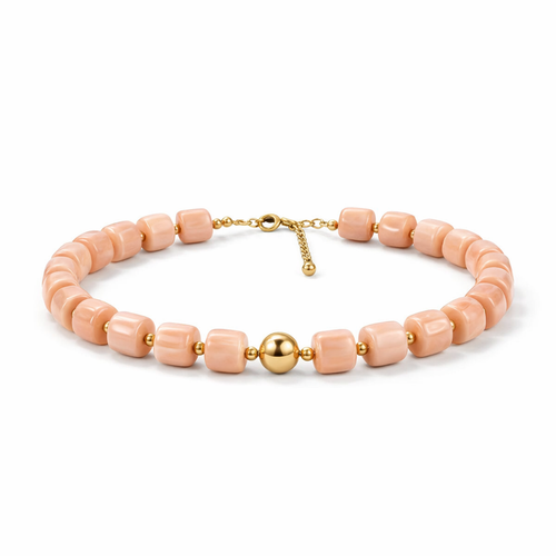 HS Ketting - Met Gouden Touch - statement detail - 14 kleuren - SIDE