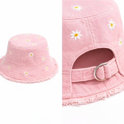 HS Buckethat - Margrietjes - zomerse accessoire - 5 kleuren - DETAIL