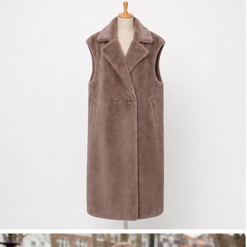 Lange Faux Fur Bodywarmer - One Size