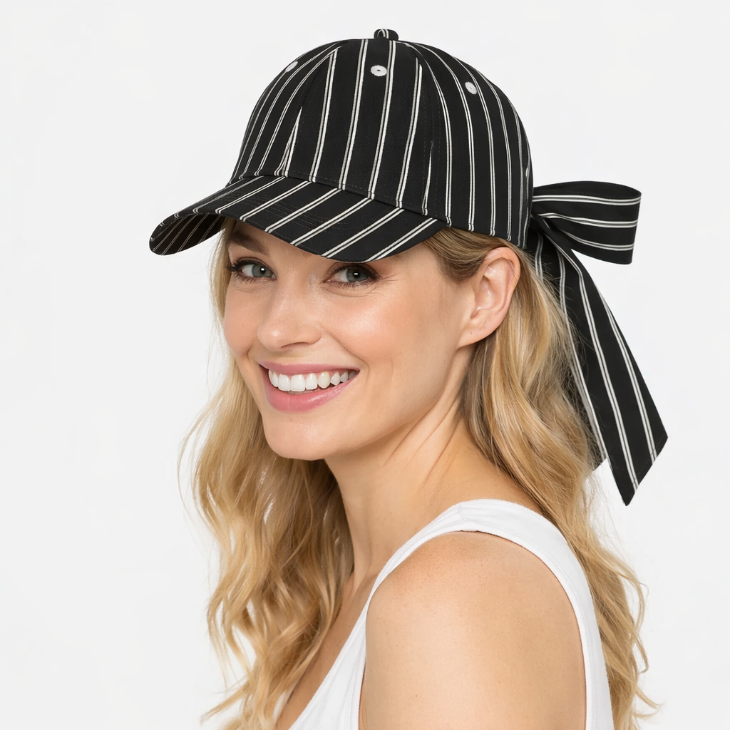 HS Petje - Met lint - zomerse accessoire - 4 kleuren - MODEL_FRONT
