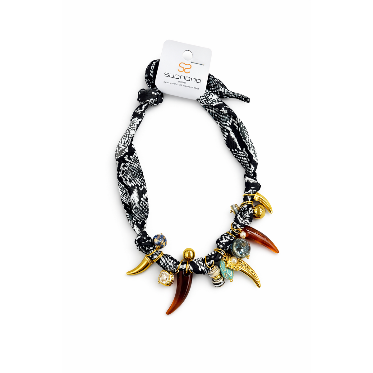 HS Ketting - Beads - Stof - statement detail - originele variantfoto