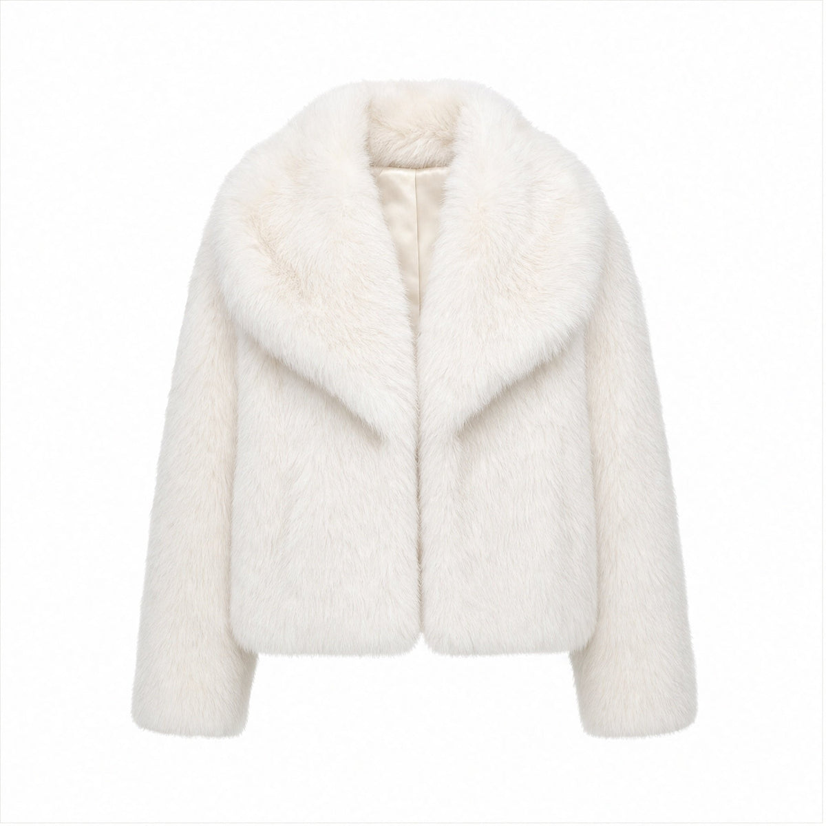 Korte Faux Fur Jas - Lange Mouwen - One Size