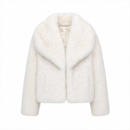 Korte Faux Fur Jas - Lange Mouwen - One Size