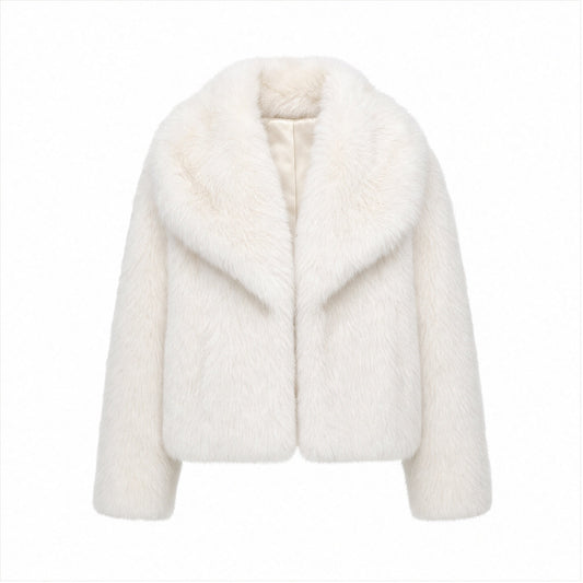 Korte Faux Fur Jas - Lange Mouwen - One Size