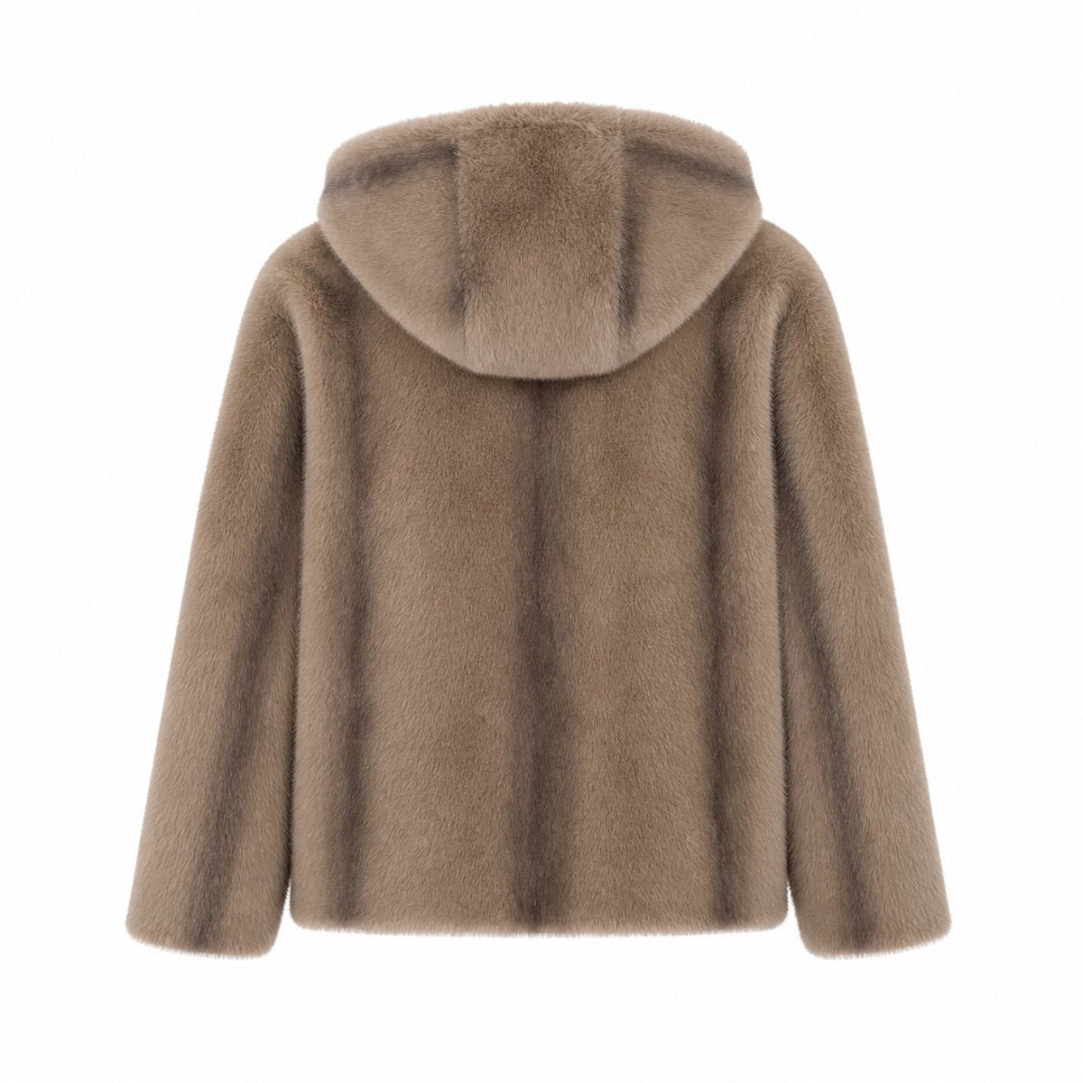 Reversible Jas - Taupe - Faux Fur & Suèdelook - One Size