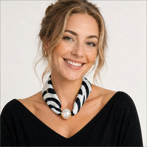 Parelsjaal met Zebraprint