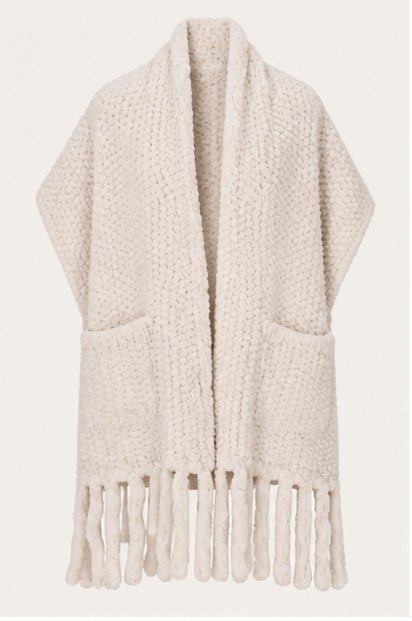 Faux Fur Poncho Sjaal