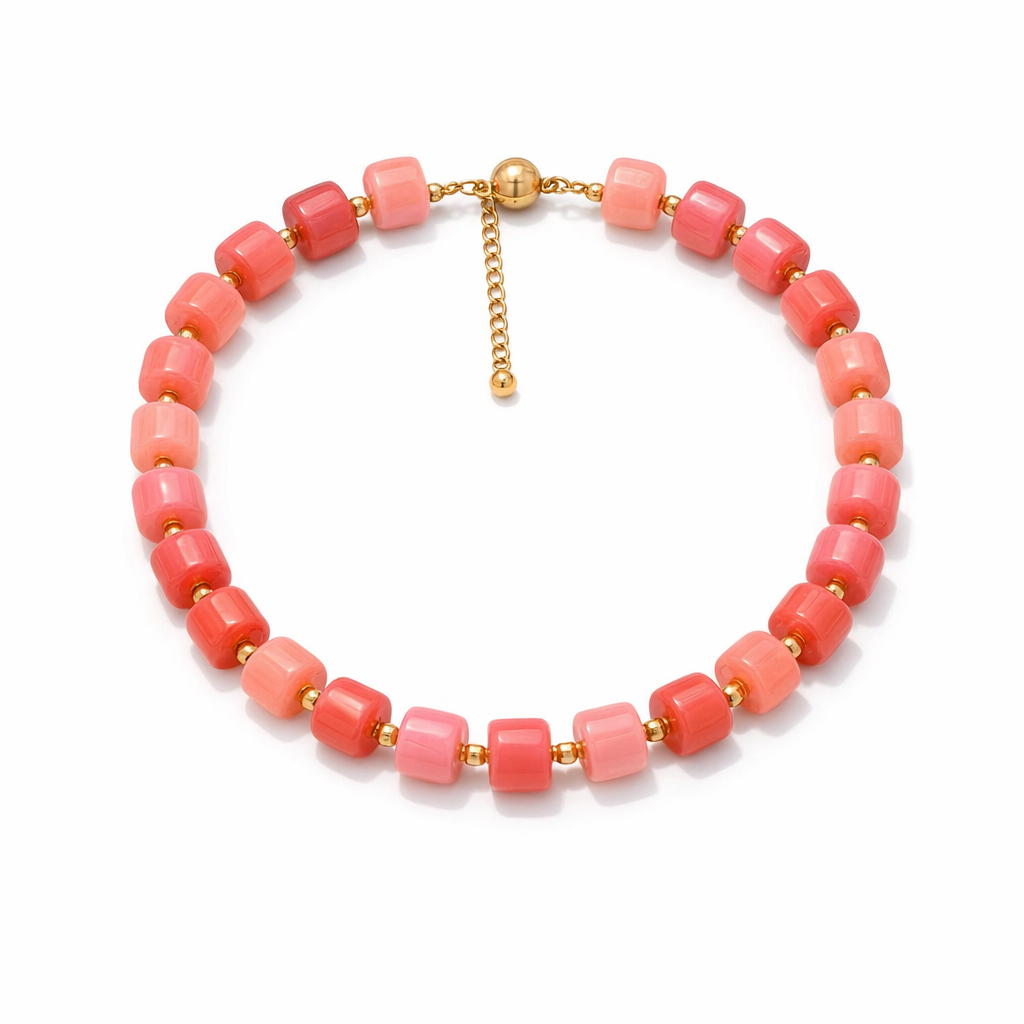 HS Ketting - Met Gouden Touch - statement detail - 14 kleuren - BACK