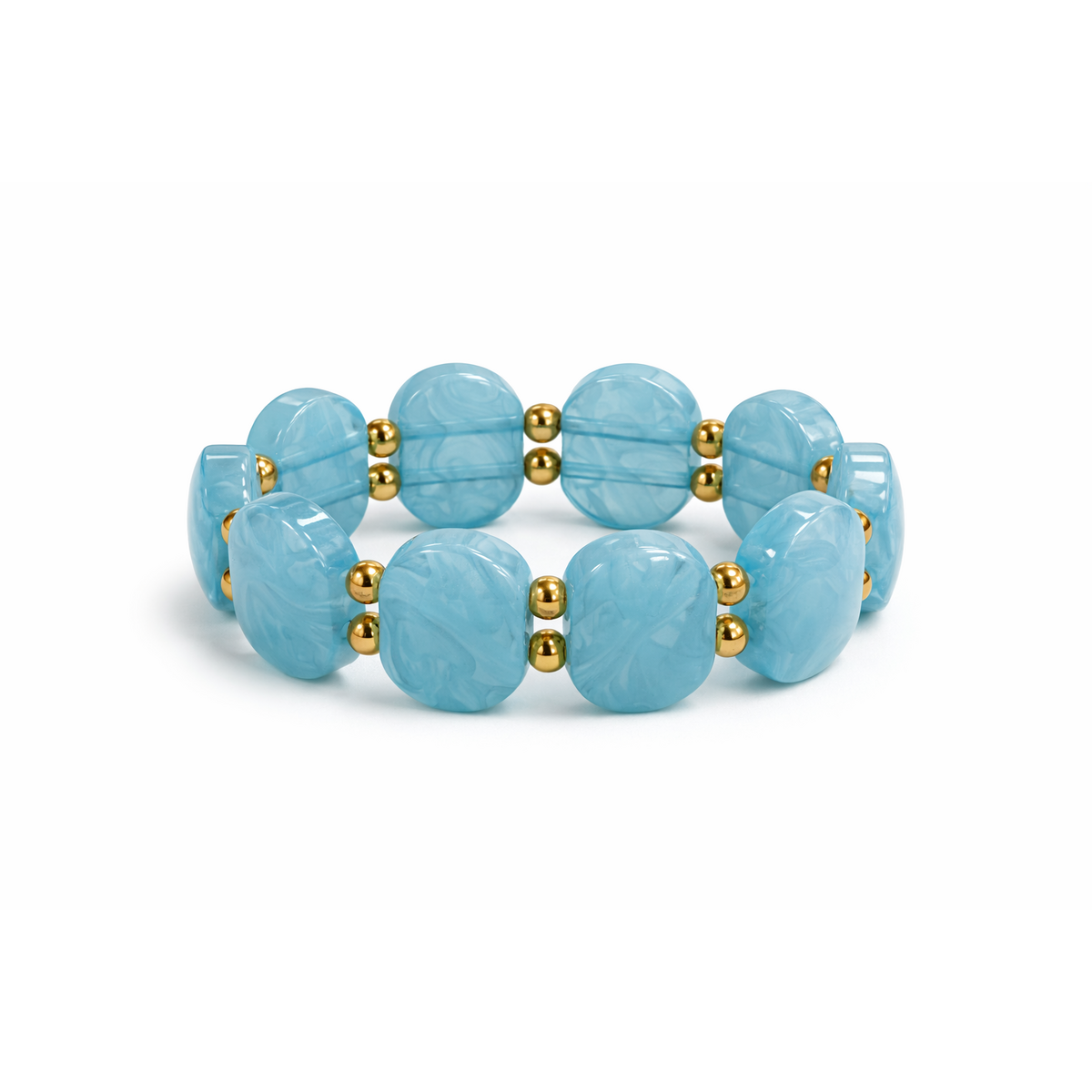 HS Armband - In 5 kleuren - Steentjes - Blauw