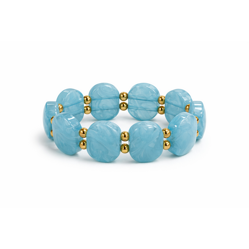 HS Armband - In 5 kleuren - Steentjes - Blauw