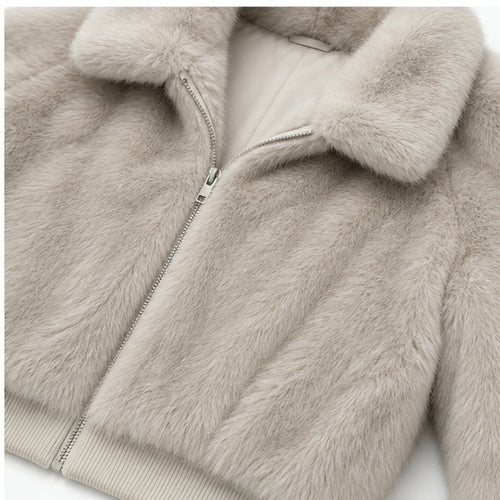 Faux Fur Bomberjas met Elastische Band - One Size