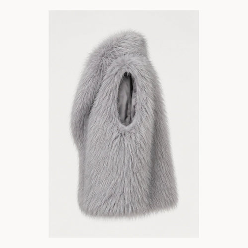 Shaggy Faux Fur Bodywarmer - One Size