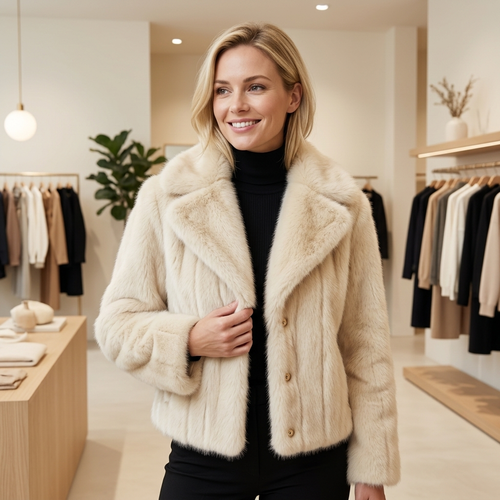Faux Fur Jas – Model 41186