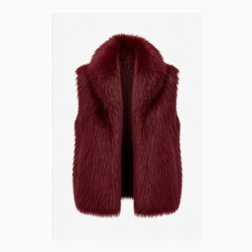 Shaggy Faux Fur Bodywarmer - One Size
