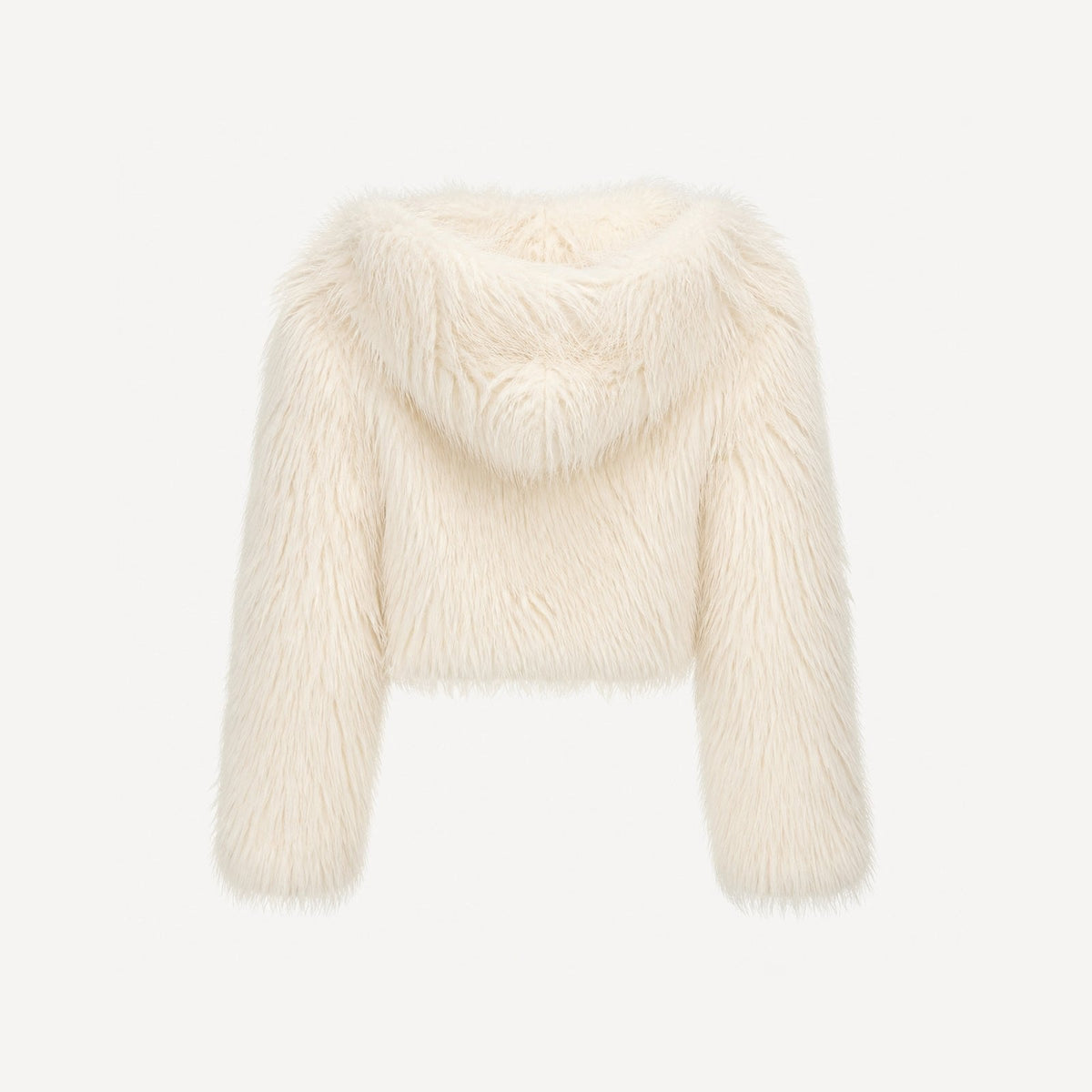 Shaggy Faux Fur Jas met Capuchon - One Size