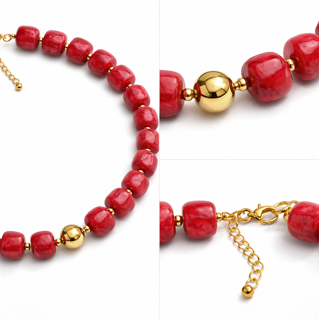 HS Ketting - Met Gouden Touch - statement detail - 14 kleuren - DETAIL