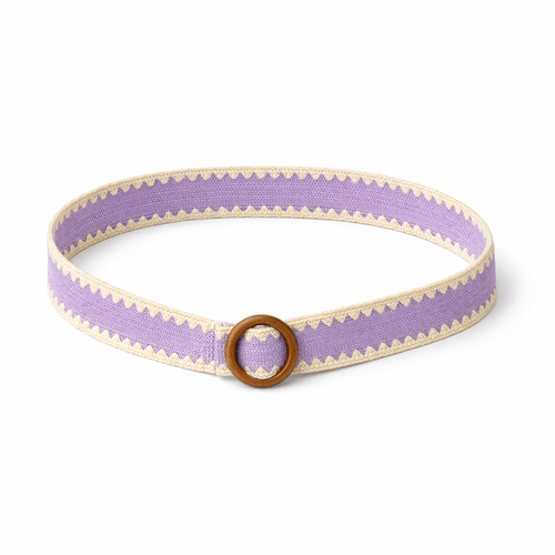 HS Riem - Kartelprint met Houten Gesp - verstelbare pasvorm - 3 kleuren - BACK