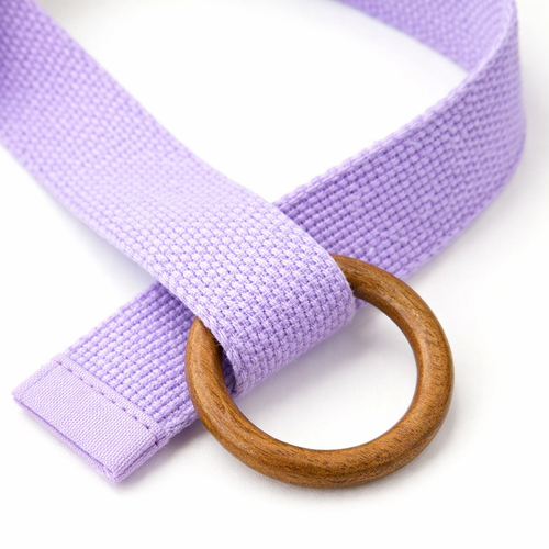 HS Riem - Effen met Houten Gesp - verstelbare pasvorm - 11 kleuren - DETAIL