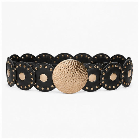 Brede Elastische Riem met Ronde Gesp - One Size