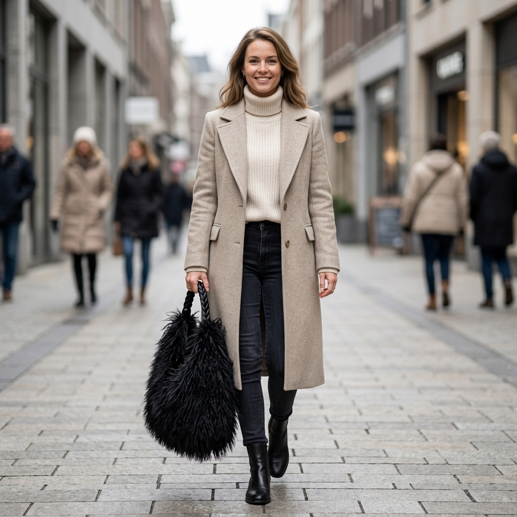Faux Fur Shaggy Tas