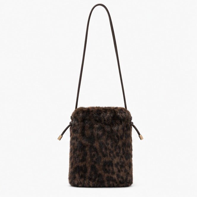 Faux Fur Handtas - Koffie Luipaard