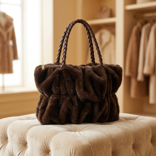 Faux Fur Shaggy Shopper – Model 15515
