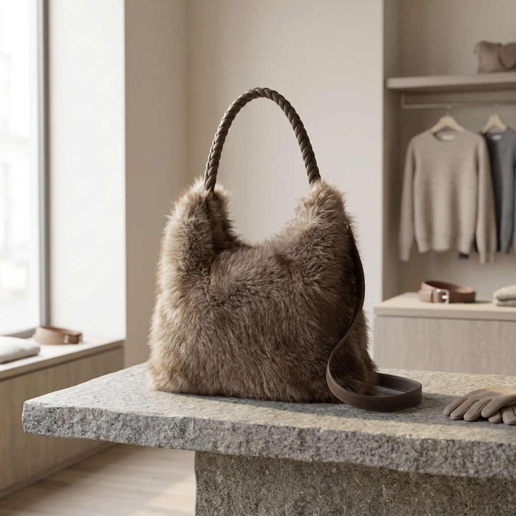 Faux Fur Shaggy Shopper – Model 9201