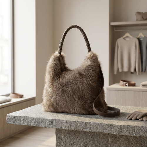 Faux Fur Shaggy Shopper – Model 9201