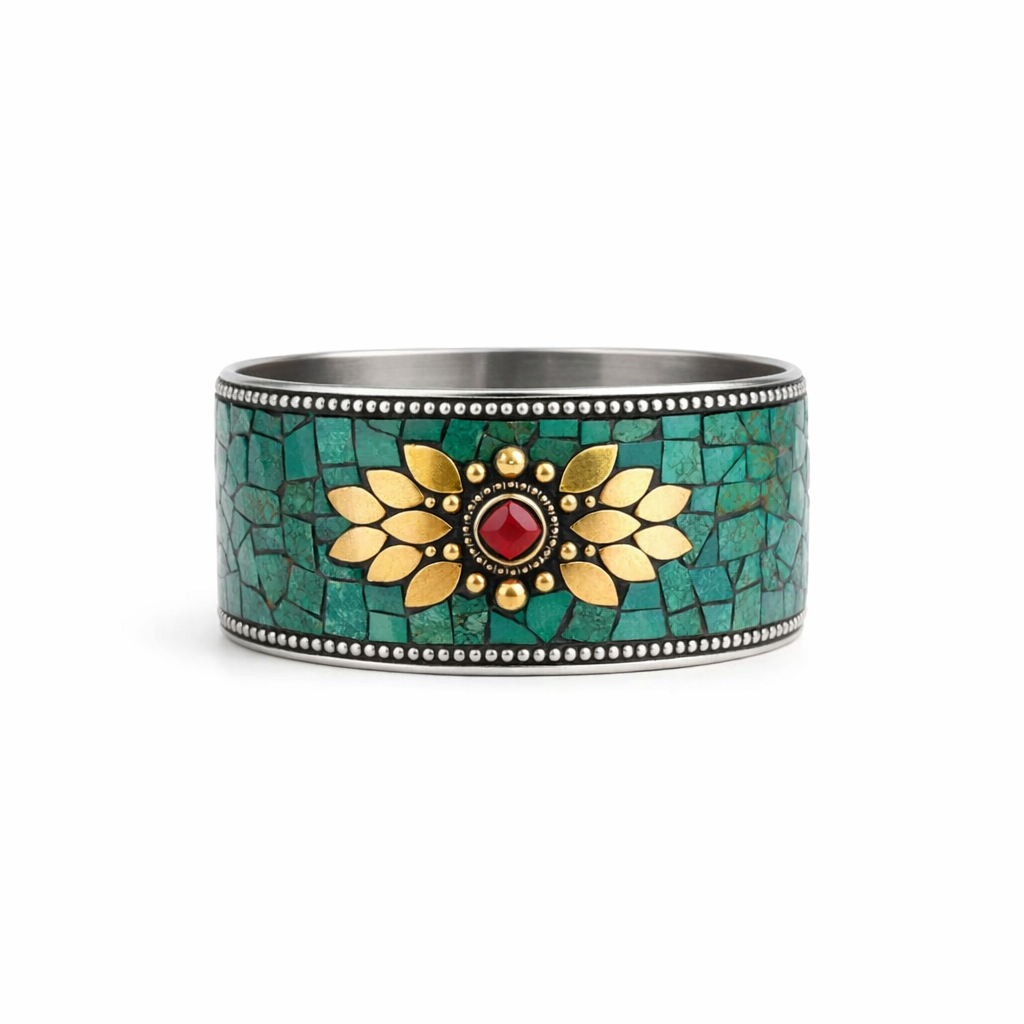 HS Bangle - Met Klemsluiting - Made In India - statement detail - BACK