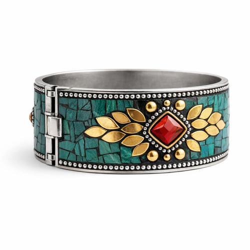 HS Bangle - Met Klemsluiting - Made In India - statement detail - DETAIL