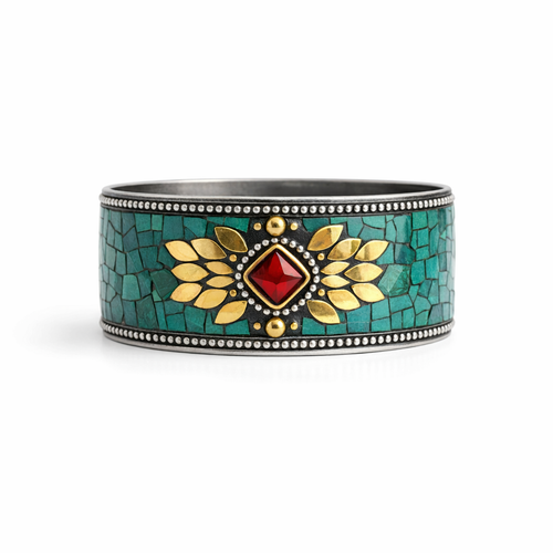 HS Bangle - Met Klemsluiting - Made In India - statement detail - SIDE