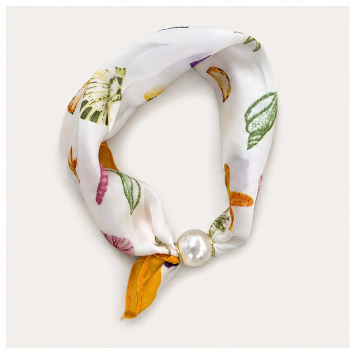 Parelsjaal met Bloemenprint