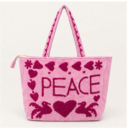 Velvet Tas met Rits – Love & Peace