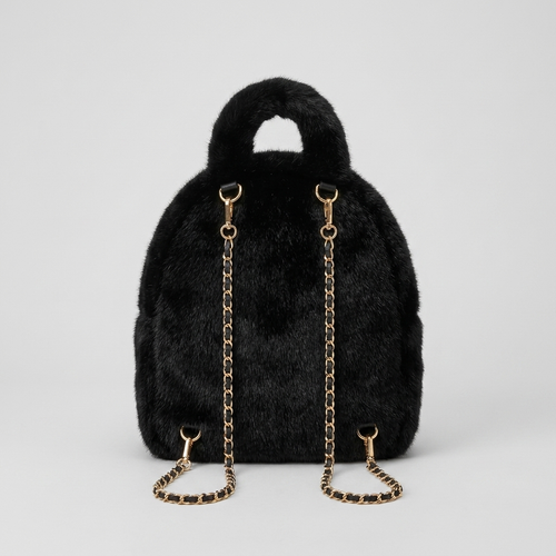 Mini Faux Fur Rugzak - ca. 22 cm