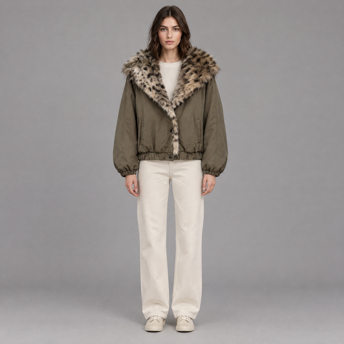 Reversible Faux Fur Jas met Luipaardprint, foto 4