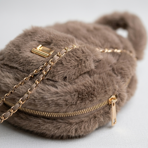 Mini Faux Fur Rugzak - ca. 22 cm