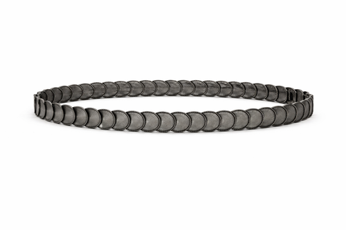Elastische Tailleriem met Muntschakels – Antraciet