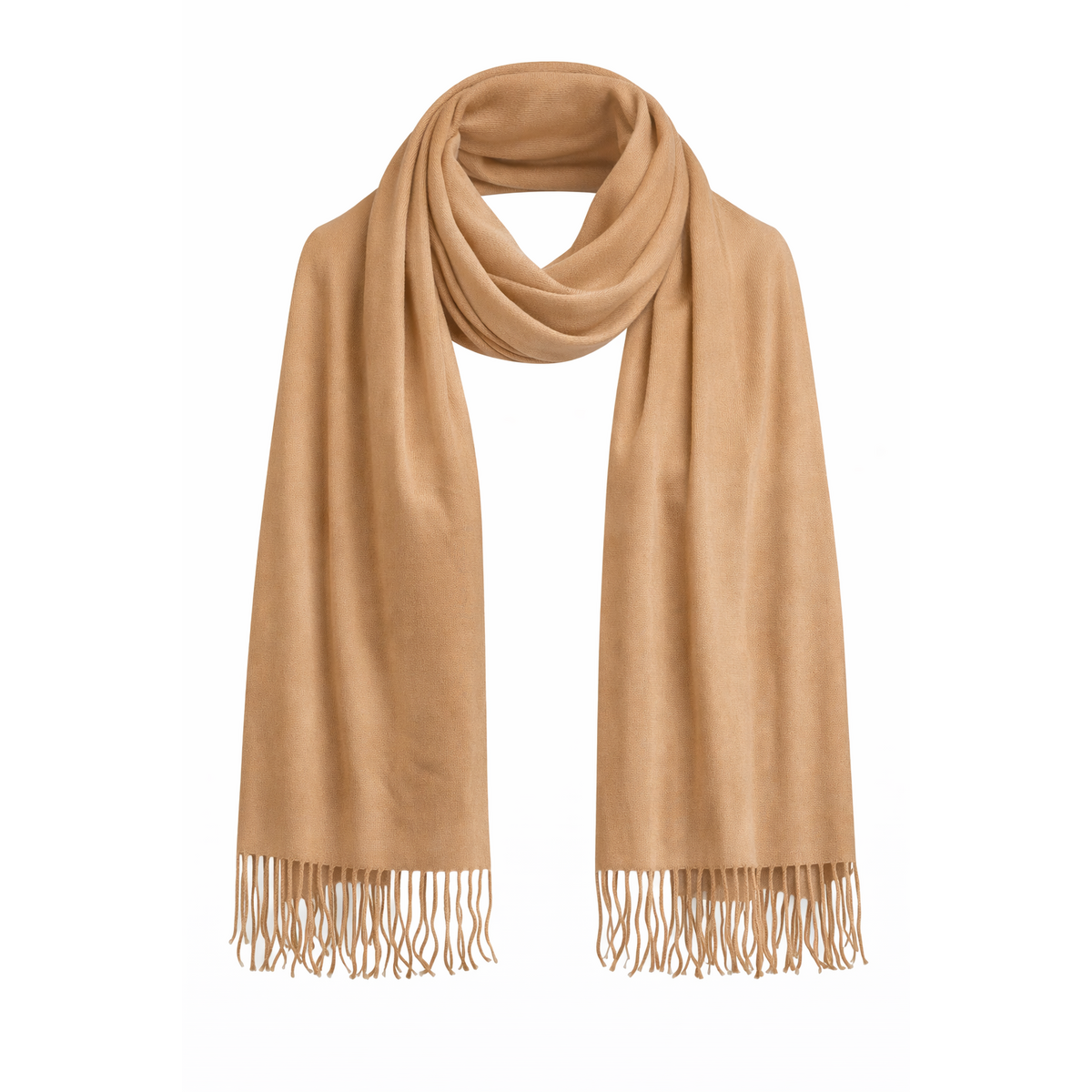 HS Cashmere Look Sjaal - 10+ Kleuren - 180x68cm - Veelzijdig te gebruiken - Camel