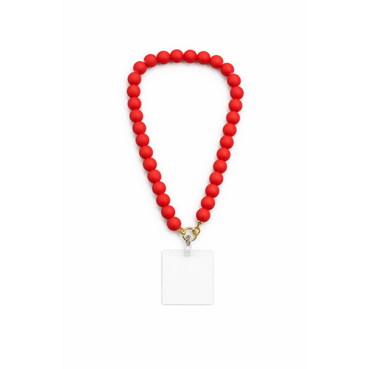 HS Telefoonkoord - In 4+ Kleuren - Kralen - Rood
