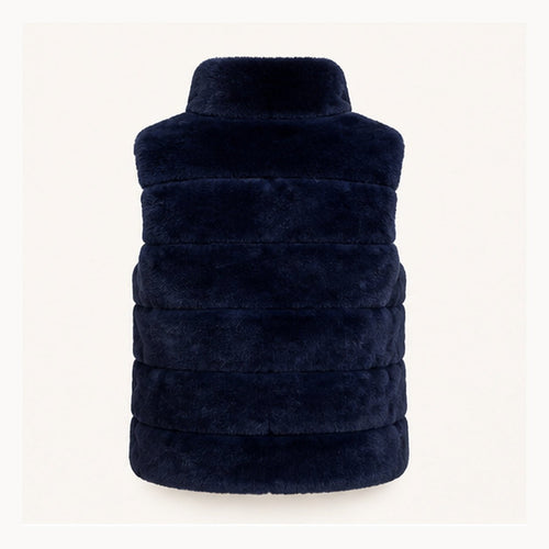 Faux Fur Bodywarmer met Hoge Kraag – One Size