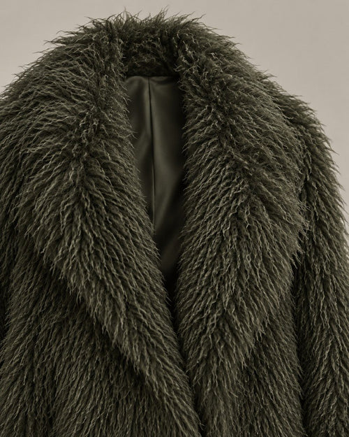 Faux Fur Shaggy Jas